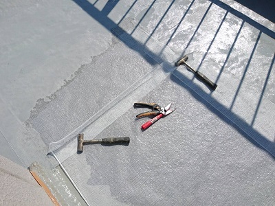 屋上バルコニー ウレタン塗膜防水通気工法