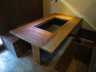 木製囲炉裏テーブル